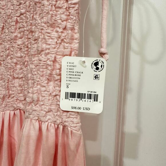 NWT Free People Free-est Sterling Maxi Dress in Pink Chalk Size Small - Picture 5 of 5